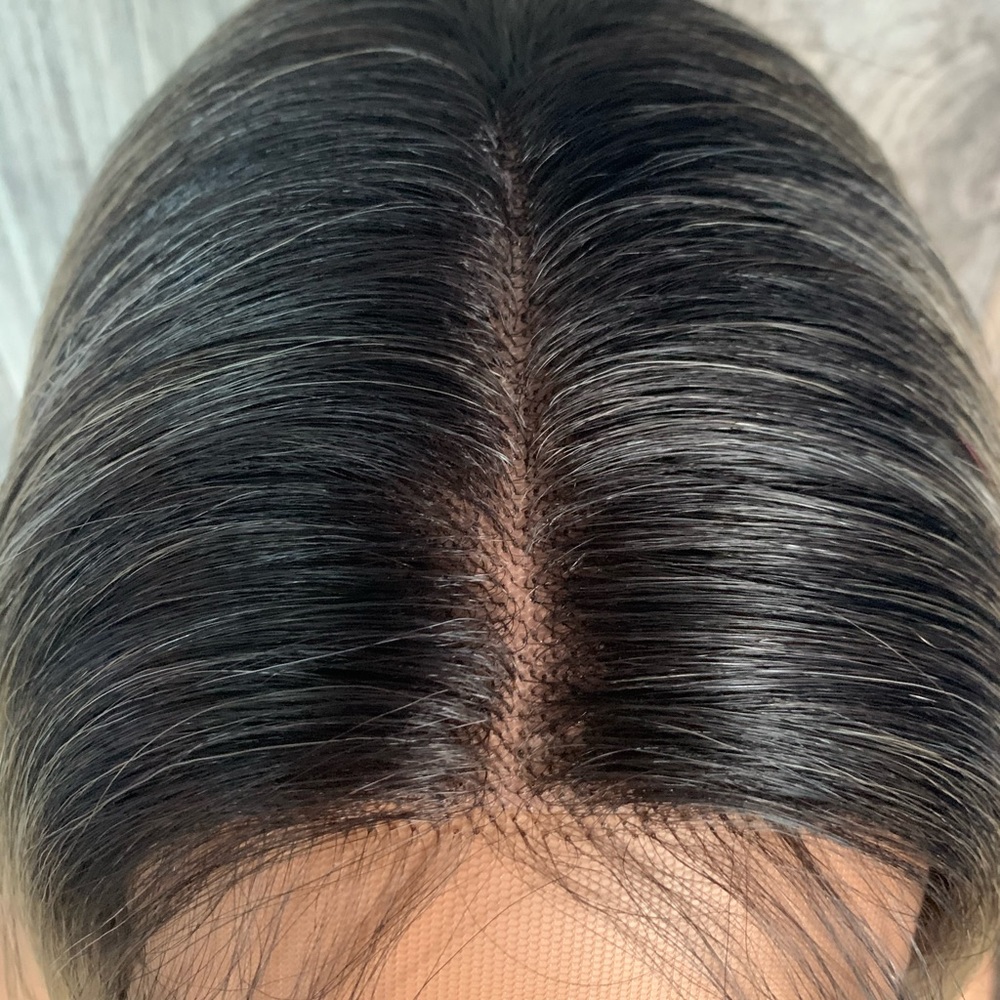 Ombre Mixed Blonde Straight Lace Front Wig - Picture 6 of 9